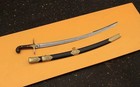 Handmade Arabic Shamshir Sword 38  Ottoman Islamic Curved Saber With Scabbard