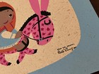 Rare Vtg 1945 It s A Small World Original Disney Art For Hallmark Birthday Card