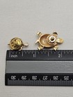Vtg Lot Of 2 Turtle Lapel Push Back Pins 