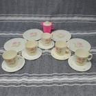Vintage Children s Play Dishes Chilton Globe Flower Set Lot Of 20 Pieces  54220