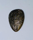 Antique 1922 Brass Button Cover Shield Art Nouveau Fleur De Lis 609