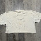 Vtg Picasso 1988 White Spadem Cropped 80s Floral Artistic Art Painting Shirt L