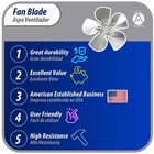 Appli Parts Apfb-a12ccw Aluminum Fan Blade 12 In  300 Mm  Ccw  22 Degrees  Huble