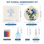 Embroidery Kit For Beginners  Flower Diy Craft Set With Hoop   style 2    Flowers