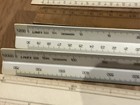 Linex 322   324 Triple Triangular Scale Rulers - Made In Denmark   Wooden  