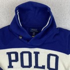 Polo Ralph Lauren Sweater Boys 18-20 Blue Colorblock Shawl Collar Polo Logo