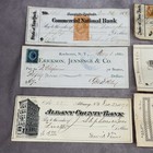 Antique Checks Cancelled Receipts 1876-1899 New York Banks Vintage Lot Of 6