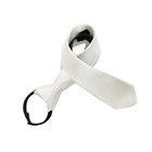 Kids Pre-tied Zipper Neck Tie For Boys Casual Wedding Party Narrow Necktie