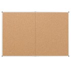 Viz-pro Large Cork Bulletin Board foldable Noticeboard 72 X 48  Aluminium Frame