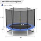 10ft Trampoline Safety Enclosure Net Combo Bounce Jump For Kids Outdoor With    