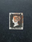 Queen Victoria Gb Penny Black Sg 1 Pl 2 Used Red Mx 4 Clear Margins Quality Vf