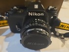 Nikon Em 35mm Slr Film Camera Series E 50mm F 1 8 Lens W  Case Manuals