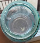 Cfjco  Mason   s 1 2 Gallon Fruit Jar Aqua With Rare Green Swirls Boyd   s Zinc Lid