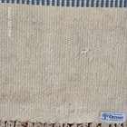 Vintage Ortegas Chimayo Handwoven Wool Rug 83 x 49  Beige And Blue