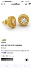 Men Gold Earrings  Was 50 Amazing Deal