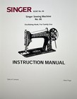 Large Deluxe Singer 66 Manual Sewing Machine Instructions User Guide Bound Color