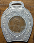 1936 Los Angeles  California Ca Souvenir Good Luck Encased Cent Penny Fob