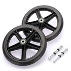 2pack 8 Inch Walker Wheels Replacement Solid Anti Slip Rollator Wheel Set 8 