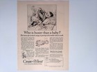 1925 Antique Print Ad Cream Of Wheat Who Is Busier Than Baby  Good Housekeep Dec