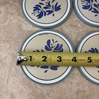 Rare Pfaltzgraff Yorktowne Blue Plastic Coaster Set Of 4 Vintage Excellent 4 In