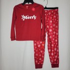 Family Pajamas Matching Kid s Merry Snowflake Set Christmas Nwt Unisex Size 6-7