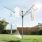 Outdoor Clothes Drying Rack  Portable Umbrella Clothesline  4-arm 12 Lines