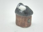 Dollhouse Miniature Ceramic Christmas Cottage- Brown
