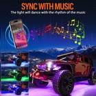8pods Rgb Led Rock Lights Offroad Music Wireless Bluetooth Underglow Neon Lights