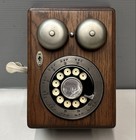 Vintage Western Electric Rotary Dial  Wood Wall Phone