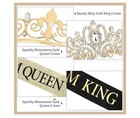 Prom King And Queen Crowns And Sashes Set For Men And Women