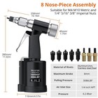 Proster Pneumatic Rivet Nut Gun 3086lbf Air Kit M4-m10 With Black