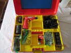 Meccano Erector Motorized Construction Set W power Tool   Case Large Lot