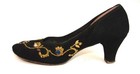 Vintage 1930   s Jeweled Rhinestone Embellished Shoes Black Pumps 6 Or 6 5