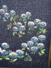 Vintage 1970s Daisy Field Crewel Embroidery Floral Framed Flowers Needlework