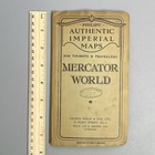 Vintage 1947 Philips Authentic Imperial World Map Mercator Rand Mcnally Ny Stamp