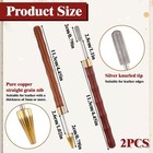 2 Pcs Leather Edge Dye Roller Applicator Pens Red Brown
