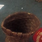 Vintage Medium Large Wicker Basket  Woven Decorative Accent  1 Pack