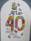 Finished Cross Stitch Life After 40 Patch Patch Patch Completed Floral Butterfly