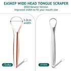 Tongue Scraper  2 Pack   Wide-head Tongue Cleaner With Nice Carrying Box   100 
