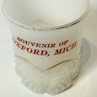 Oxford Michigan Mi Antique Depression Glass Souvenir Milk Cut Shot Glass