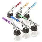 6 X Dual Action Airbrush Set With Case