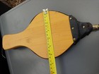 Vtg Wood   Leather Fireplace Bellows W brass 