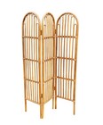 Vintage Boho Chic Bamboo Rattan 3-panel Room Divider Screen Mid Century Modern