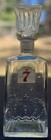 Seagrams 7 Decanter 1964 7 Crown Glass Vtg 11  Square Original Labels