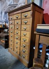 Antique Tiger Oak File Cabinet Circa  1900  24  Drawers