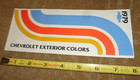 Vtg Nos 1979 Factory Chevy Chevrolet Exterior Paint Color Chart Brochure