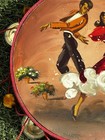 Spanish Tambourine Hand Painted Flamenco Dancers Wall Hanger 17  Decor 1980s
