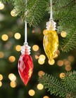Ganz Crystal Expressions 4  Long Bulb Shape Christmas Ornament Pic 1 Color