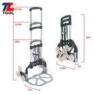 180lbs Aluminum Portable Hand Truck Folding Stair Climbing Cart Dolly With Wheel