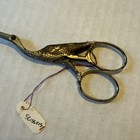 Vintage  Heron Crane Stork Bird Sewing Embroidery Silver Tone Scissors Germany